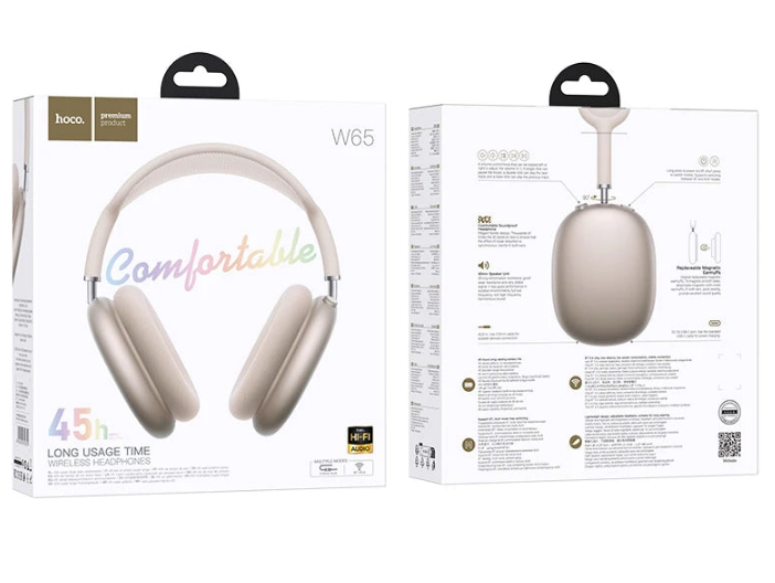 Casque Bluetooth HOCO W65 – Confort Premium & Autonomie 45h