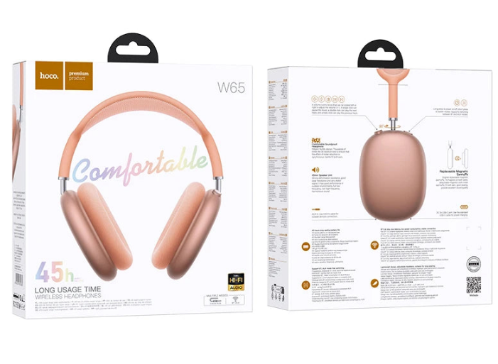 Casque Bluetooth HOCO W65 – Confort Premium & Autonomie 45h