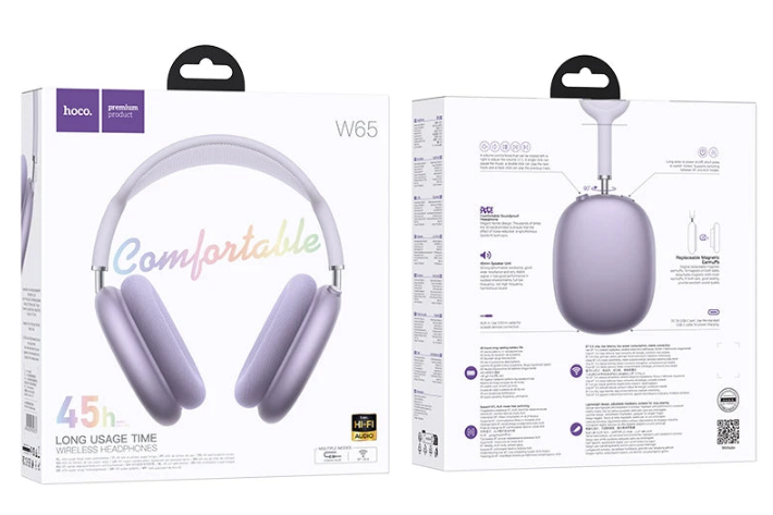 Casque Bluetooth HOCO W65 – Confort Premium & Autonomie 45h