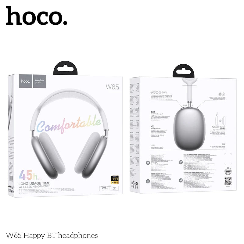 Casque Bluetooth HOCO W65 – Confort Premium & Autonomie 45h