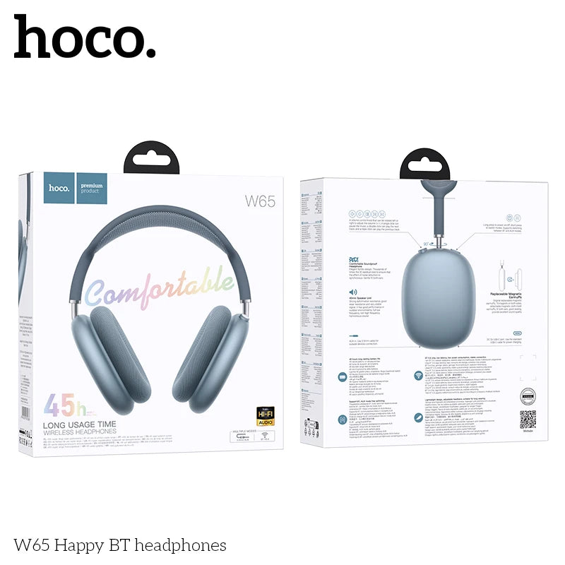 Casque Bluetooth HOCO W65 – Confort Premium & Autonomie 45h
