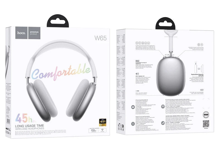 Casque Bluetooth HOCO W65 – Confort Premium & Autonomie 45h